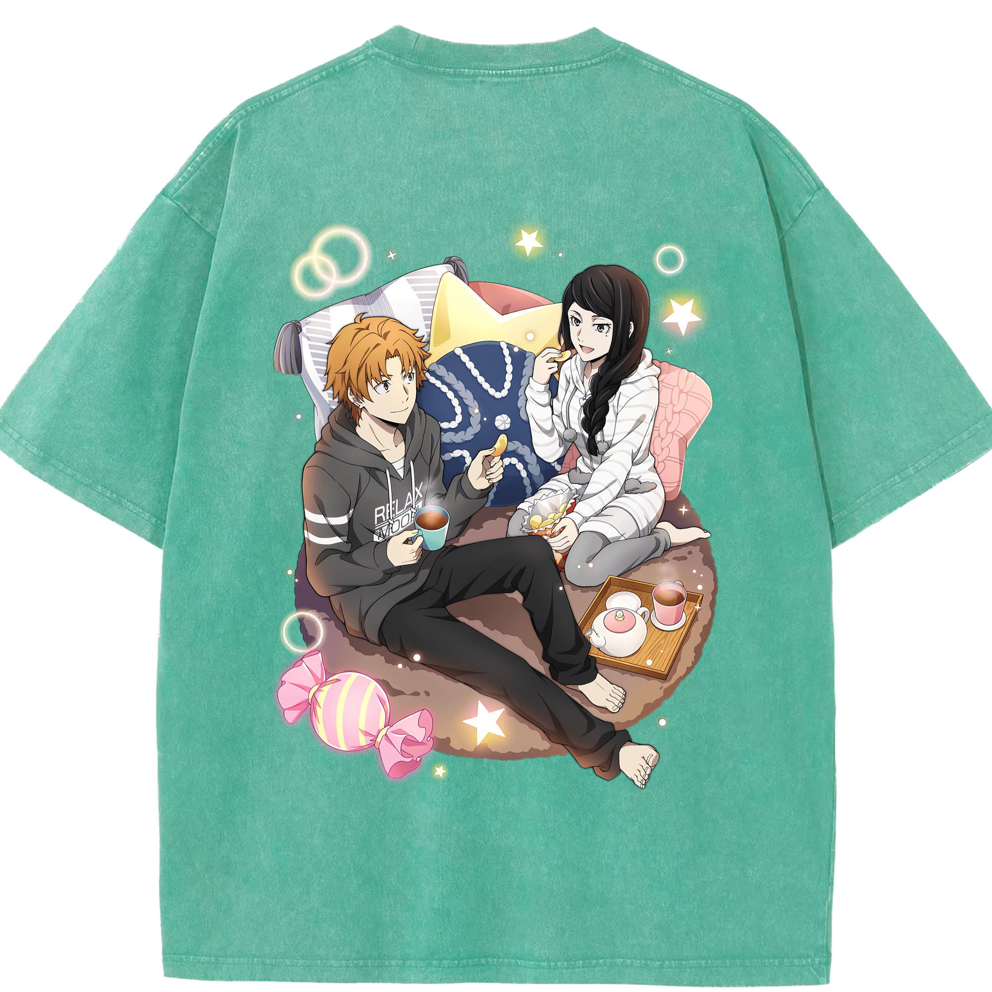 （画像用） 文豪ストレイドッグス Bungo Stray Dogs 綿100% ヴィンテージ風 半袖Tシャツ（背面プリント）
